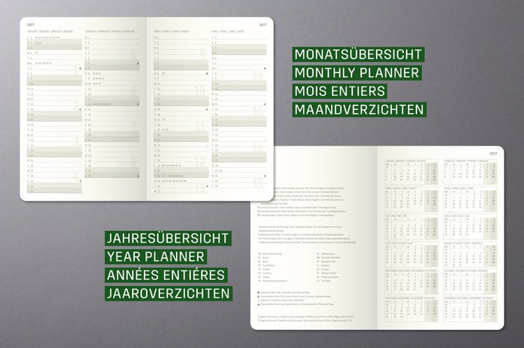 Produktbild: SIGEL C2710 Tageskalender Conceptum 2027, ca. A5, Hardcover, schwarz