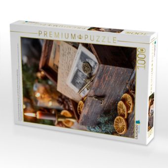 Produktbild: CALVENDO Puzzle In jedem Funken Kerzenlicht liegt ein Wunder und im Duft alter Briefe ein Hauch von Weihnachten | 1000 Teile Lege-Gr&ouml;&szlig;e 64x48cm Foto-P
