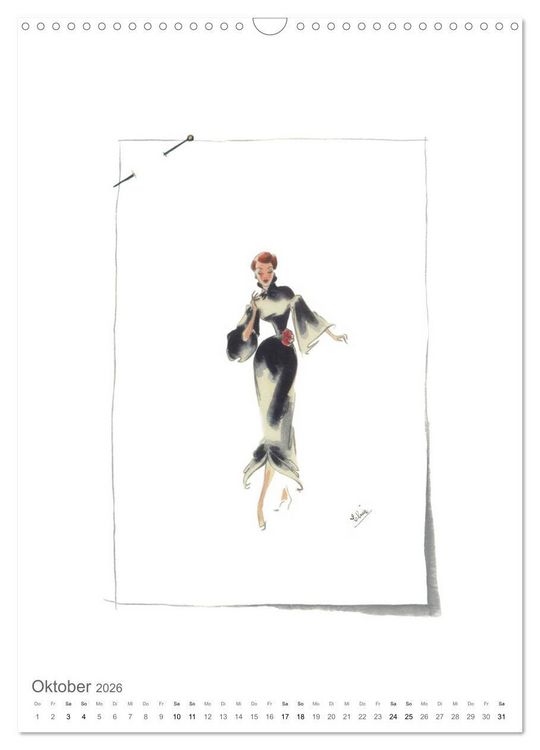 Produktbild: FIGURINEN 2026 - Fashion von 1949 - Originale von Elina Ruffinengo (Wandkalender 2026 DIN A3 hoch), CALVENDO Monatskalender