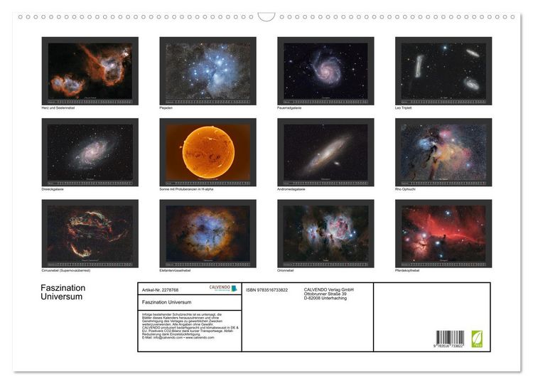 Produktbild: Faszination Universum (Wandkalender 2026 DIN A2 quer), CALVENDO Monatskalender