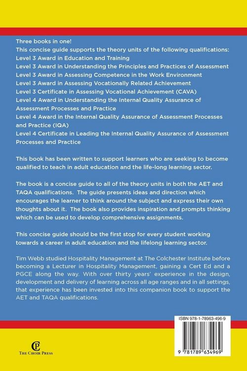 Produktbild: A Concise Guide to The Award in Education and Training (AET) and TAQA qualifications (CAVA & IQA)