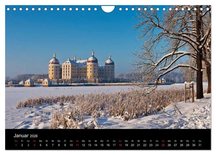 Produktbild: S&auml;chsische Burgen und Schl&ouml;sser (Wandkalender 2026 DIN A4 quer), CALVENDO Monatskalender