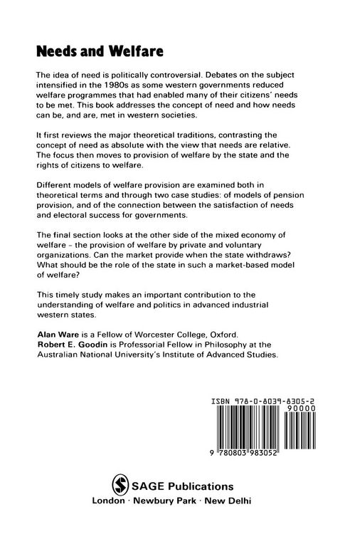 Produktbild: Needs and Welfare