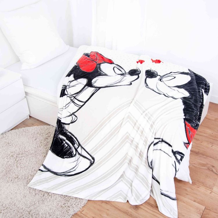 Produktbild: Disneys Mickey & Minnie 7478480036 - Microfaserflauschdecke, 150x200 cm, 100% Polyester