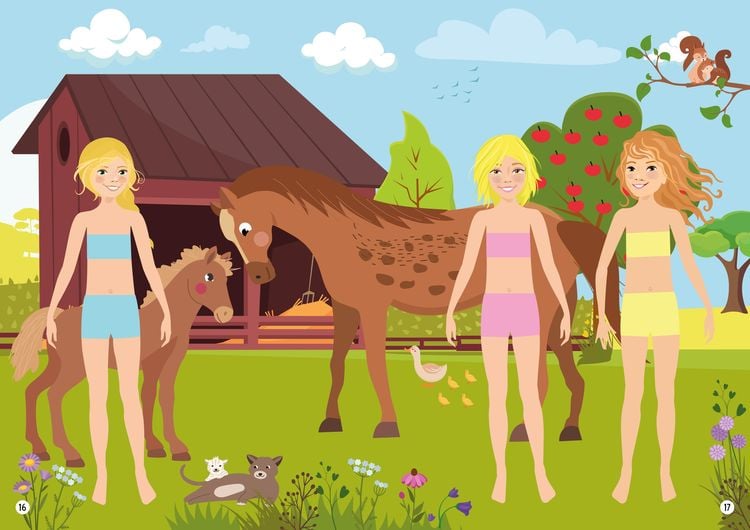 Produktbild: Meine Anziehpuppen &ndash; stickern & tr&auml;umen: Reiterhof