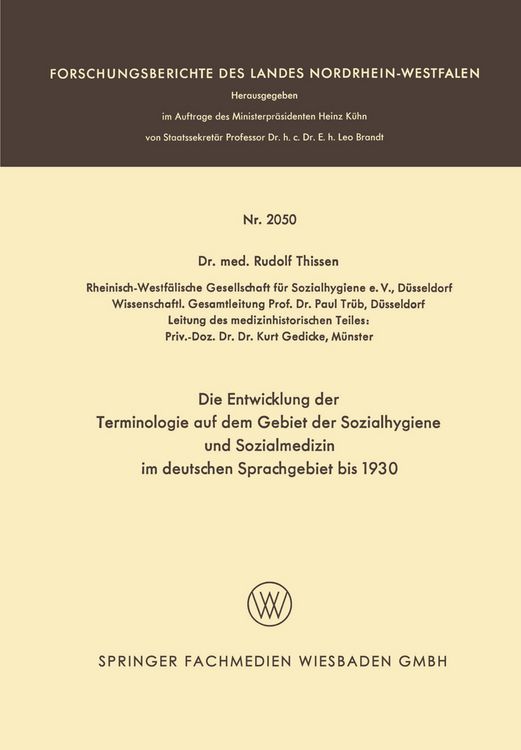 Produktbild: Die Entwicklung der Terminologie auf dem Gebiet der Sozialhygiene und Sozialmedizin im deutschen Sprachgebiet bis 1930