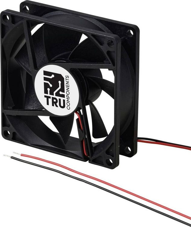 Produktbild: TRU COMPONENTS TC-MX8025-24V0.05A Axiall&uuml;fter 24 V/DC 46.8 m&sup3;/h (L x B x H) 80 x 80 x 25mm