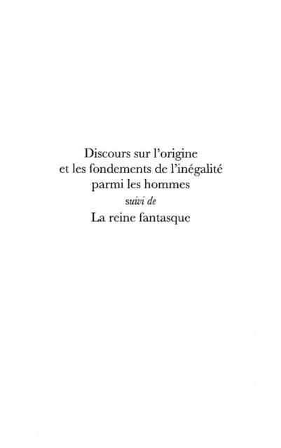 Produktbild: Discours sur l'origine et les fondements de l'inegalite parm
