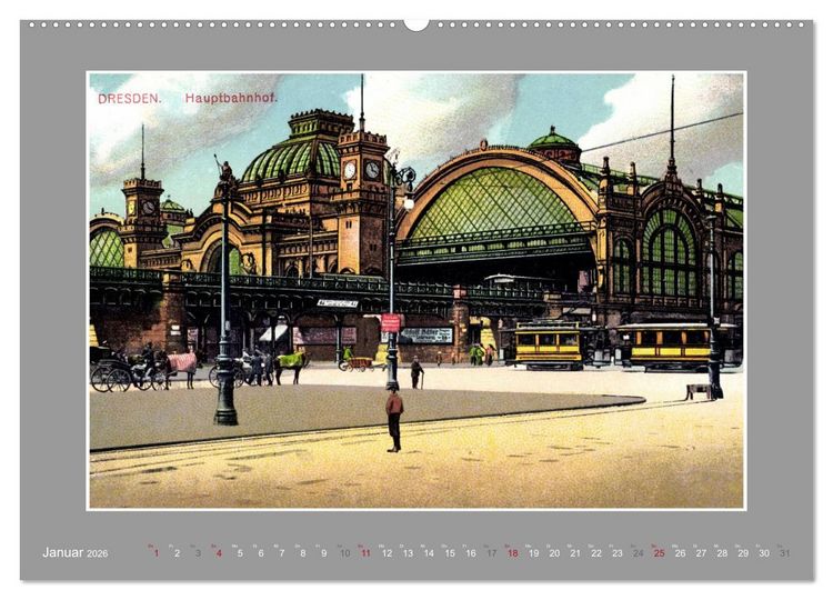 Produktbild: Historische Bahnh&ouml;fe (Wandkalender 2026 DIN A2 quer), CALVENDO Monatskalender