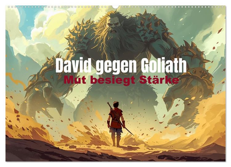 Produktbild: David gegen Goliath &ndash; Mut besiegt St&auml;rke (Wandkalender 2027 DIN A2 quer), CALVENDO Monatskalender