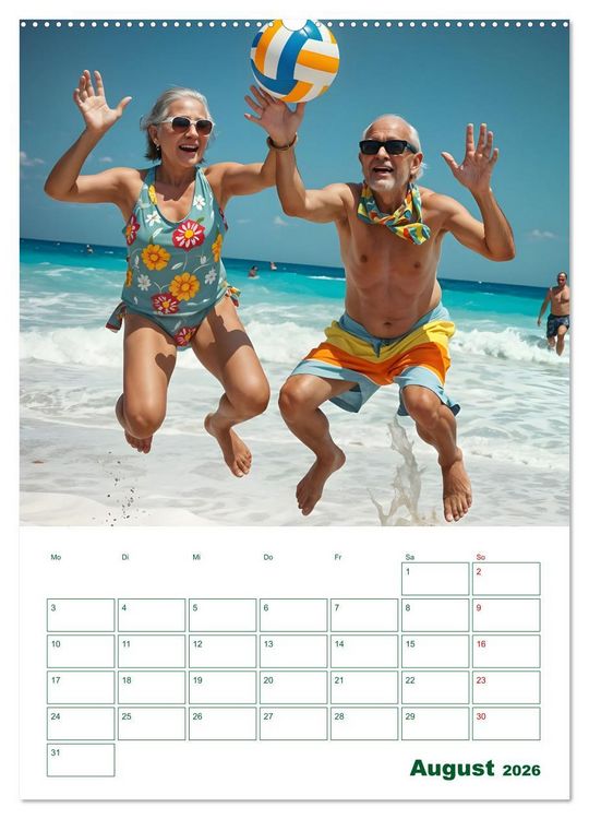 Produktbild: Alt, aber oho - Graue Haare, bunte Abenteuer (Wandkalender 2026 DIN A2 hoch), CALVENDO Monatskalender