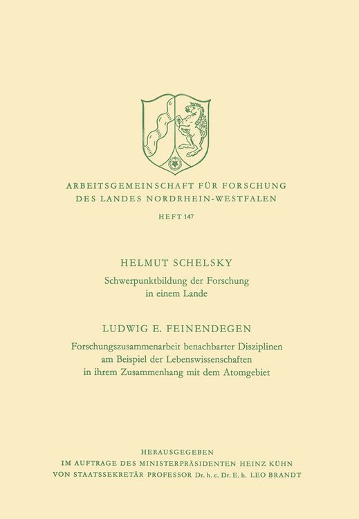 Produktbild: Schwerpunktbildung der Forschung in einem Lande. Forschungszusammenarbeit benachbarter Disziplinen am Beispiel der Lebenswissenschaften in ihrem Zusam