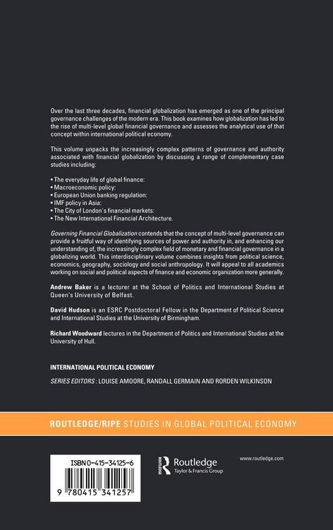 Produktbild: Governing Financial Globalization