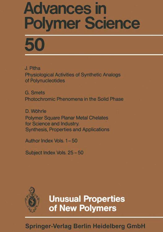 Produktbild: Unusual Properties of New Polymers