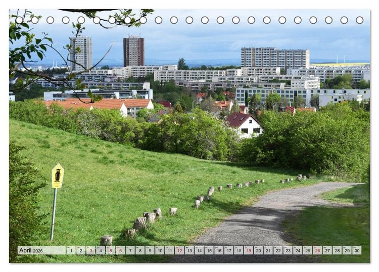 Produktbild: Architektur-Charme der DDR (Erfurt) (Tischkalender 2026 DIN A5 quer), CALVENDO Monatskalender