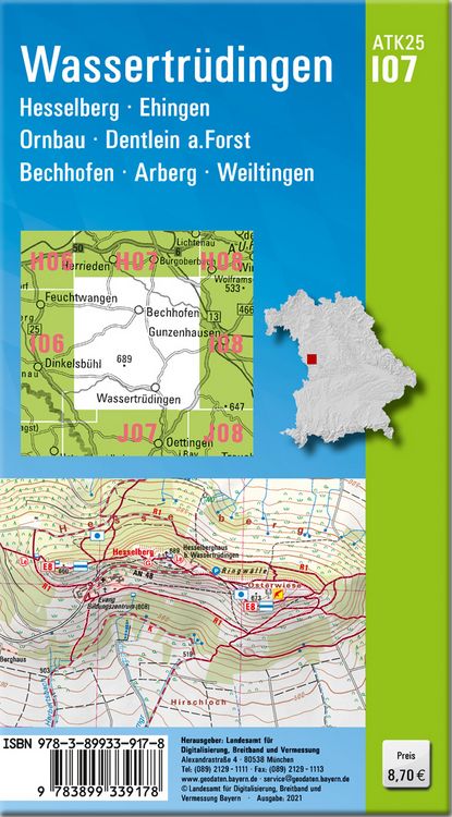 Produktbild: Wassertr&uuml;dingen 1:25 000