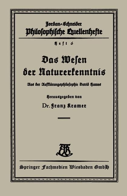 Produktbild: Das Wesen der Naturerkenntnis