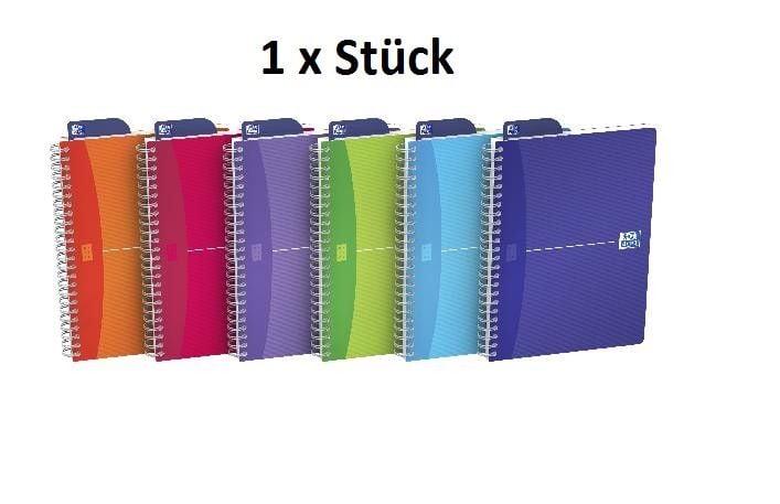 Produktbild: OXFORD Spiralbuch MyColours A5, liniert, 90 Blatt, 90 g/m&sup2;, 1 St&uuml;ck sortiert