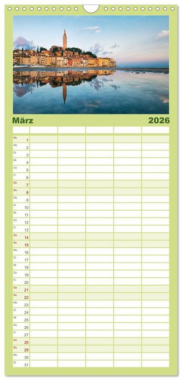 Produktbild: Familienplaner 2026 - Faszinierendes Europa mit 5 Spalten (Wandkalender, 21 x 45 cm) CALVENDO