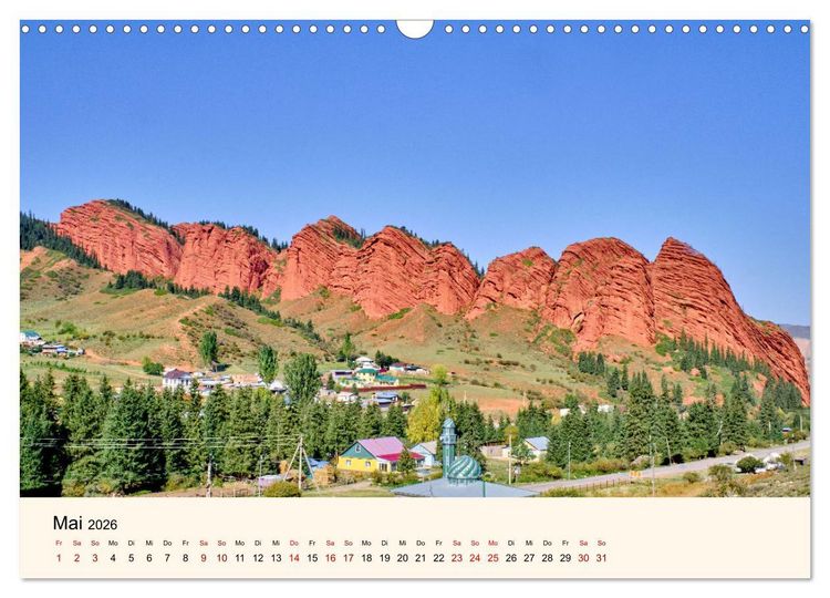 Produktbild: Kirgistan - Traumhafte Landschaften (Wandkalender 2026 DIN A3 quer), CALVENDO Monatskalender