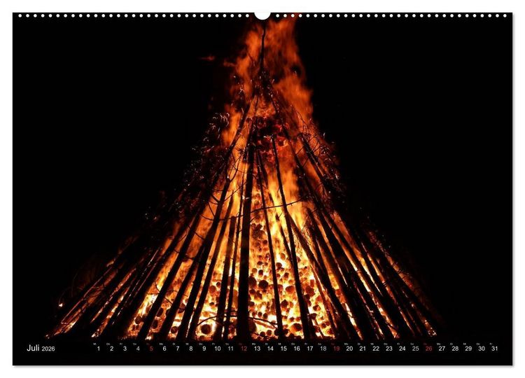 Produktbild: Feuer &bull; W&auml;rme, Licht & Gefahr (hochwertiger Premium Wandkalender 2026 DIN A2 quer), Kunstdruck in Hochglanz