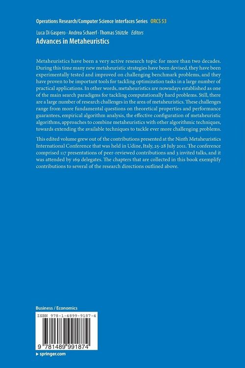 Produktbild: Advances in Metaheuristics