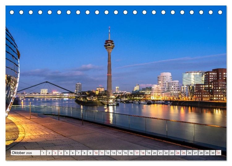 Produktbild: Landeshauptstadt D&uuml;sseldorf (Tischkalender 2026 DIN A5 quer), CALVENDO Monatskalender