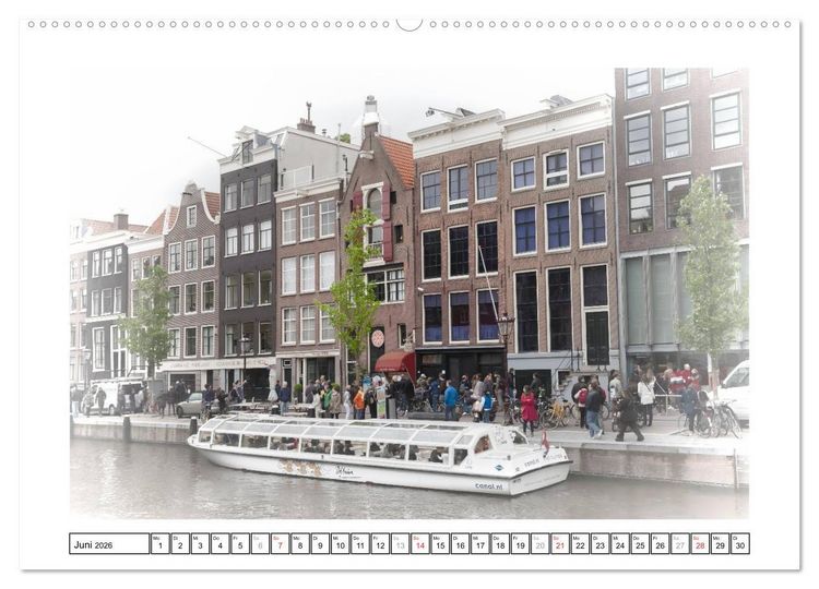 Produktbild: AMSTERDAM Erinnerungen (Wandkalender 2026 DIN A2 quer), CALVENDO Monatskalender