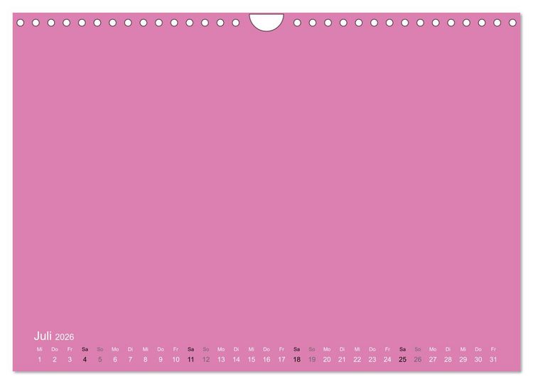 Produktbild: Bastelkalender - Pink (Wandkalender 2026 DIN A4 quer), CALVENDO Monatskalender