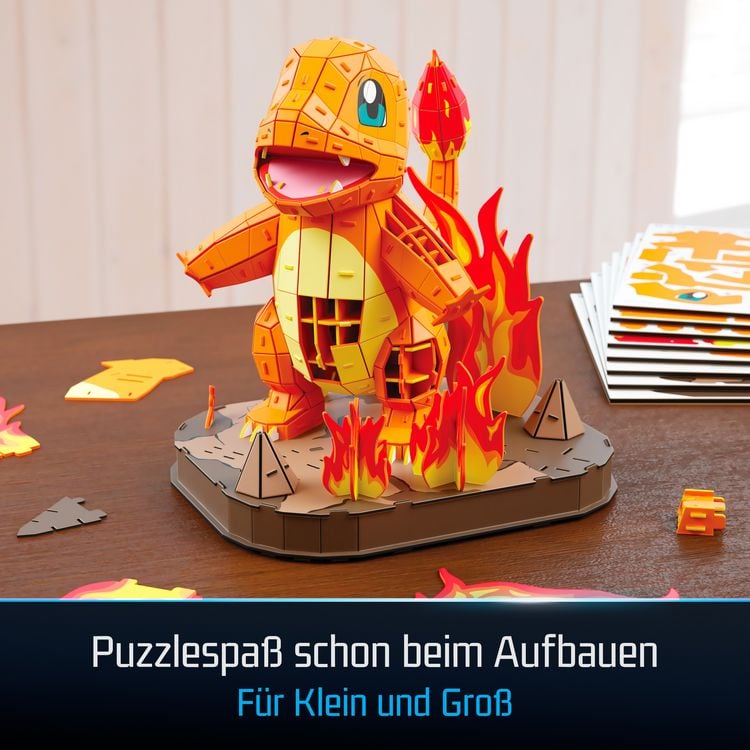 Produktbild: 4D Build - Pok&eacute;mon Glumanda - detailreiches 3D-Puzzle