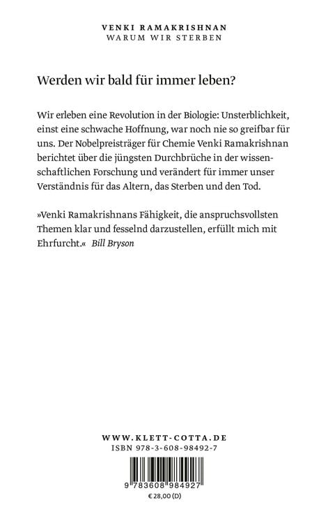 Produktbild: Warum wir sterben