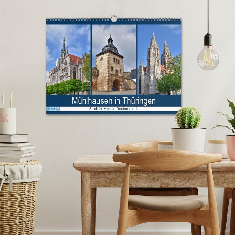 Produktbild: M&uuml;hlhausen in Th&uuml;ringen - Stadt im Herzen Deutschlands (Wandkalender 2026 DIN A3 quer), CALVENDO Monatskalender