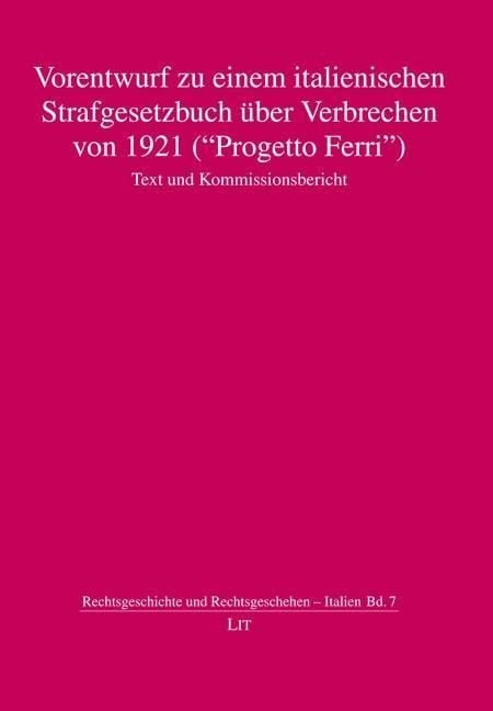 Produktbild: Vorentwurf zu einem italienischen Strafgesetzbuch