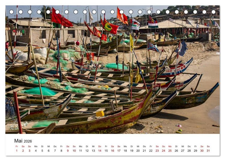 Produktbild: Eine Reise durch Ghana (Tischkalender 2026 DIN A5 quer), CALVENDO Monatskalender