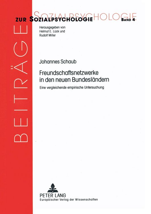 Produktbild: Freundschaftsnetzwerke in den neuen Bundesl&auml;ndern