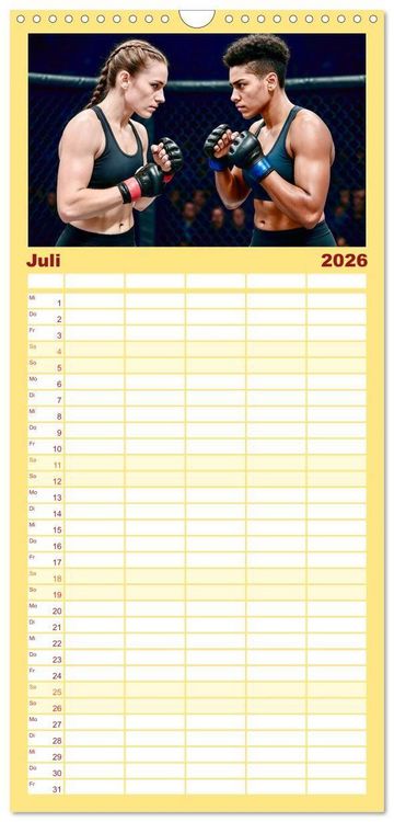 Produktbild: Familienplaner 2026 - MMA Mixed Martial Arts mit 5 Spalten (Wandkalender, 21 x 45 cm) CALVENDO