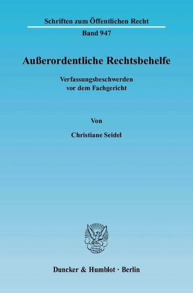 Produktbild: Au&szlig;erordentliche Rechtsbehelfe.