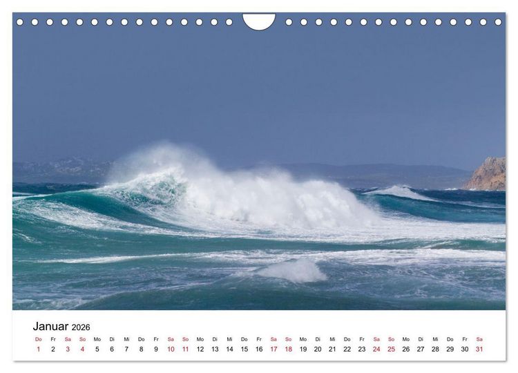Produktbild: Naturschauspiel Wellen (Wandkalender 2026 DIN A4 quer), CALVENDO Monatskalender