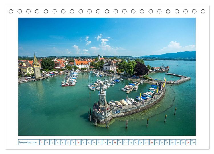 Produktbild: Insel Lindau - Bayerische Perle im Bodensee (Tischkalender 2026 DIN A5 quer), CALVENDO Monatskalender