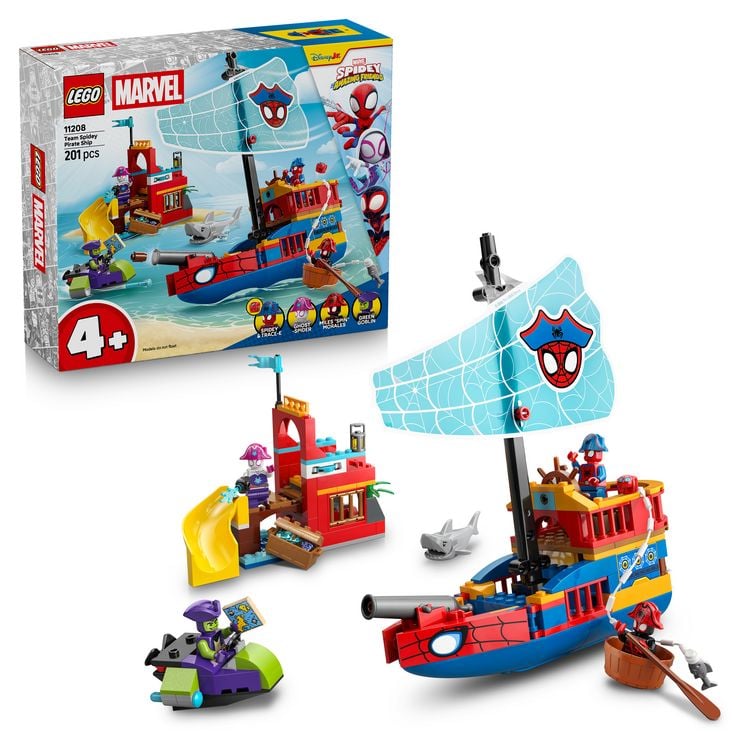 Produktbild: LEGO ǀ Marvel 11208 Piratenschiff von Spideys Team, Minifiguren Spielset