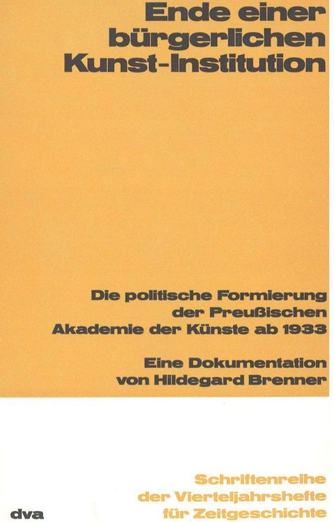 Produktbild: Ende einer b&uuml;rgerlichen Kunst-Institution