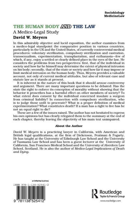 Produktbild: Human Body and the Law