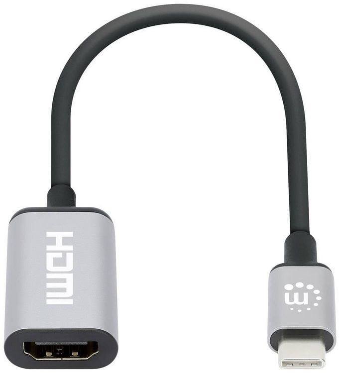 Produktbild: Manhattan USB 2.0 Adapter [1x USB-C&reg; Stecker - 1x HDMI-Buchse] 4K@60Hz USB-C to HDMI-Adapter 15 cm