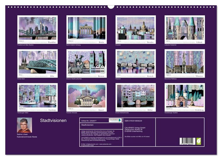 Produktbild: Stadtvisionen (Wandkalender 2027 DIN A2 quer), CALVENDO Monatskalender