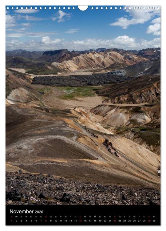 Produktbild: Island - Der Laugavegur-Kalender 2026 (Wandkalender 2026 DIN A3 hoch), CALVENDO Monatskalender