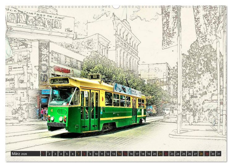 Produktbild: Stra&szlig;enbahn Faszination (Wandkalender 2026 DIN A2 quer), CALVENDO Monatskalender
