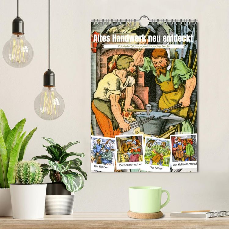 Produktbild: Altes Handwerk: Historische Zeichnungen neu entdeckt (Wandkalender 2026 DIN A4 hoch), CALVENDO Monatskalender