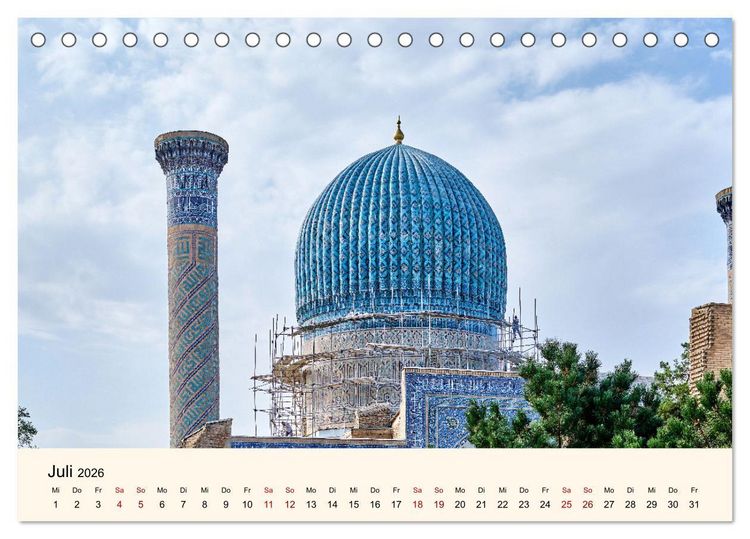 Produktbild: Zentralasien - Entlang der alten Seidenstra&szlig;e (Tischkalender 2026 DIN A5 quer), CALVENDO Monatskalender