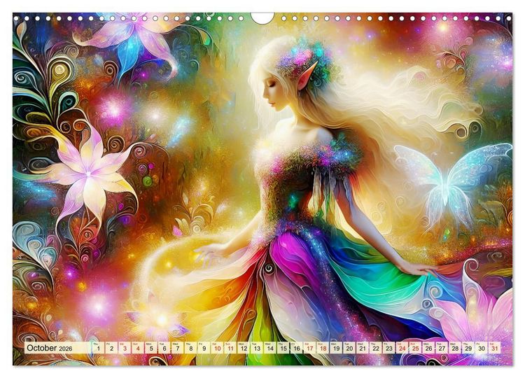 Produktbild: The flower elves Enchanting harmony (Wall Calendar 2026 DIN A3 landscape), CALVENDO 12 Month Wall Calendar