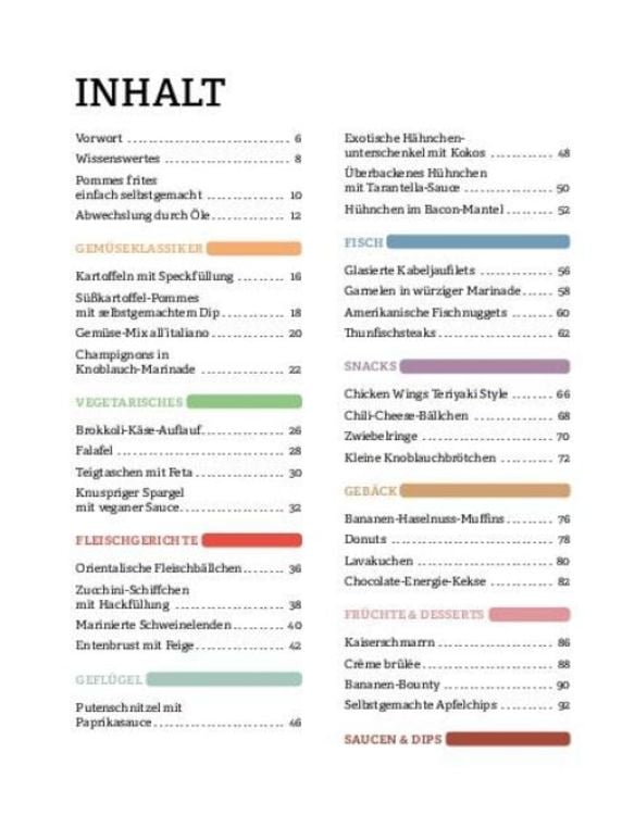 Tefal: Heißluftfritteuse Easy Fry & Grill Kochbuch und Rezeptbuch